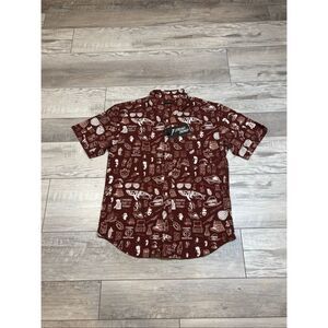 7-Strong Brand men’s button-down shirt size M cowboy dog whale